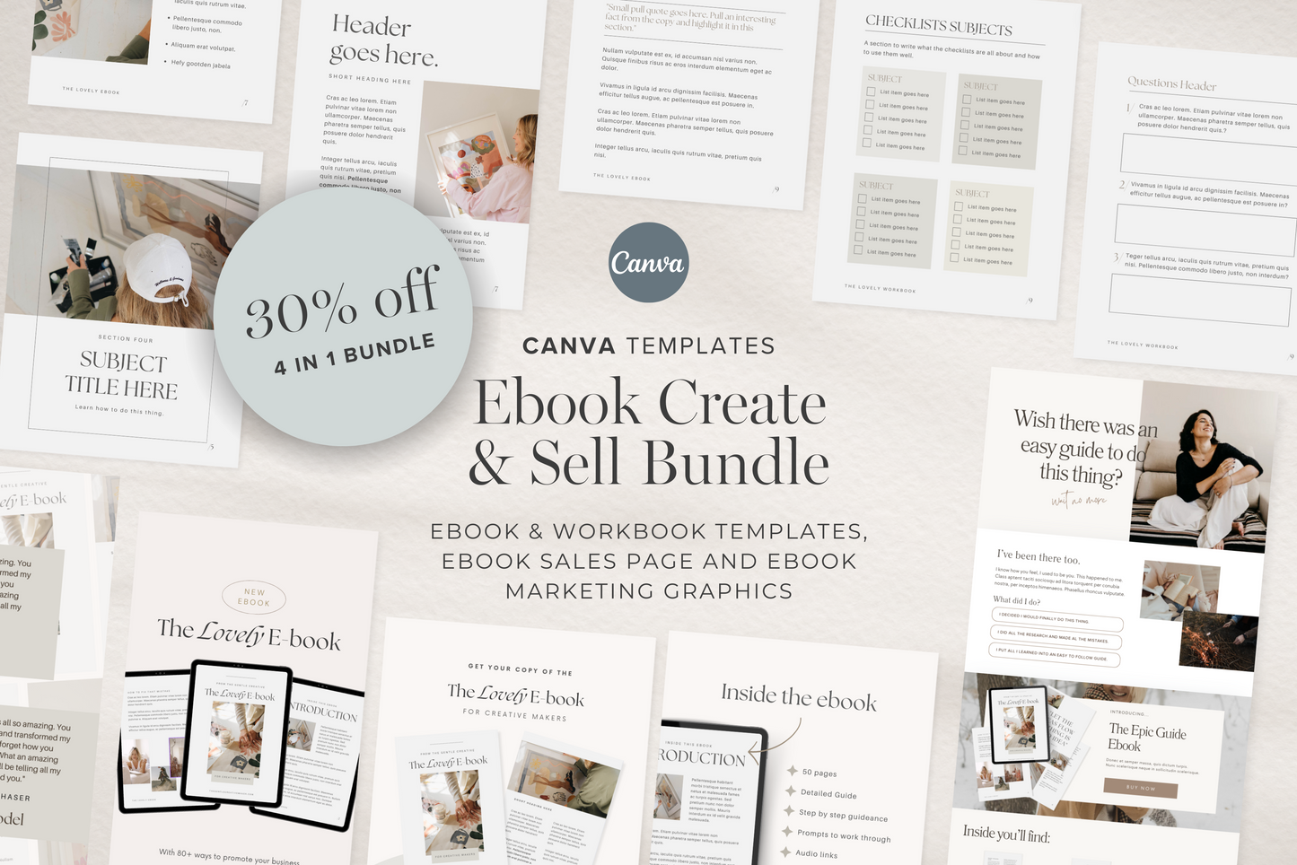 Ebook Create & Sell Template Bundle (Digital Download)