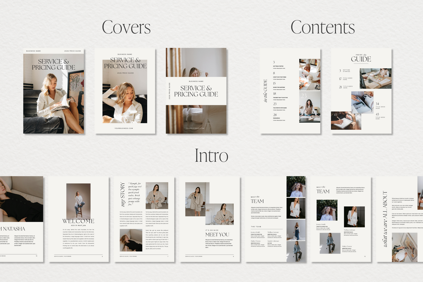 Service and Pricing Guide Canva template for coaches and freelancers | Editable 60 Pages (Digital Download)