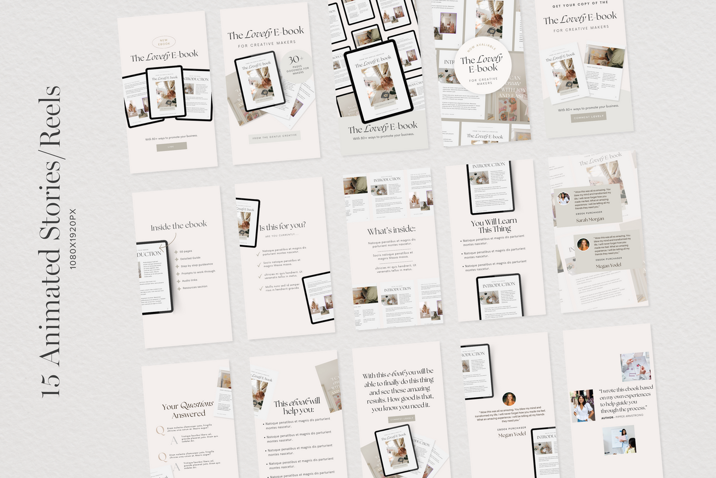 Ebook Marketing Promotion Graphics Canva Templates (Digital Download)