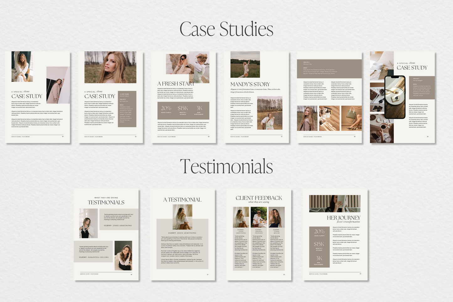 Service and Pricing Guide Canva template for coaches and freelancers | Editable 60 Pages (Digital Download)