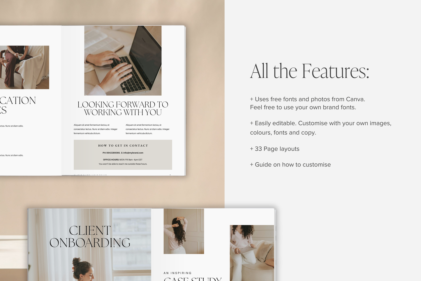 Client Onboarding Welcome Packet Canva template for coaches and service providers | Editable 33 Pages (Digital Download)