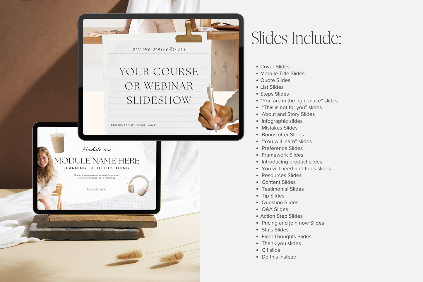 Course Presentation Slide Deck Scrapbook Collage 100 Slides for Canva and Powerpoint (digital Download)