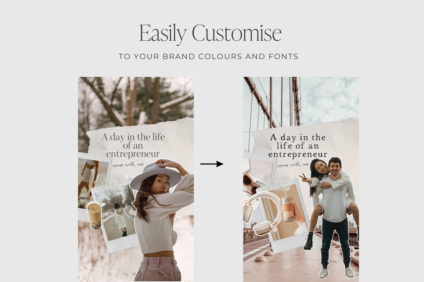 Aesthetic Collage Scrapbook Style Instagram Reel Cover Templates for Canva | Reels Cover Template, Instagram Canva, Instagram content | Digital Product