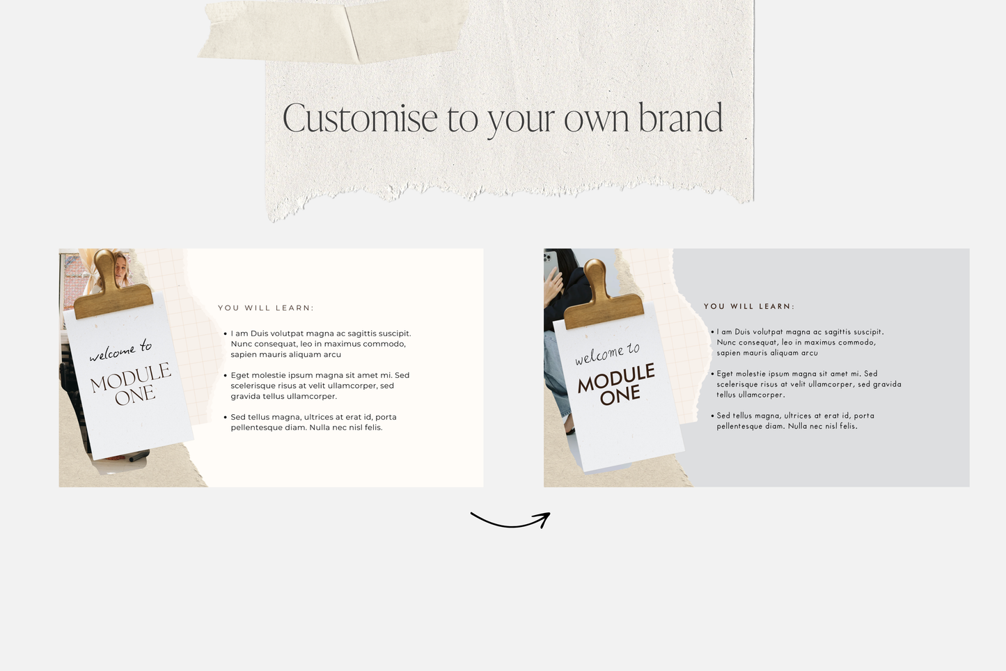 Course Presentation Slide Deck Scrapbook Collage 100 Slides for Canva and Powerpoint (digital Download)