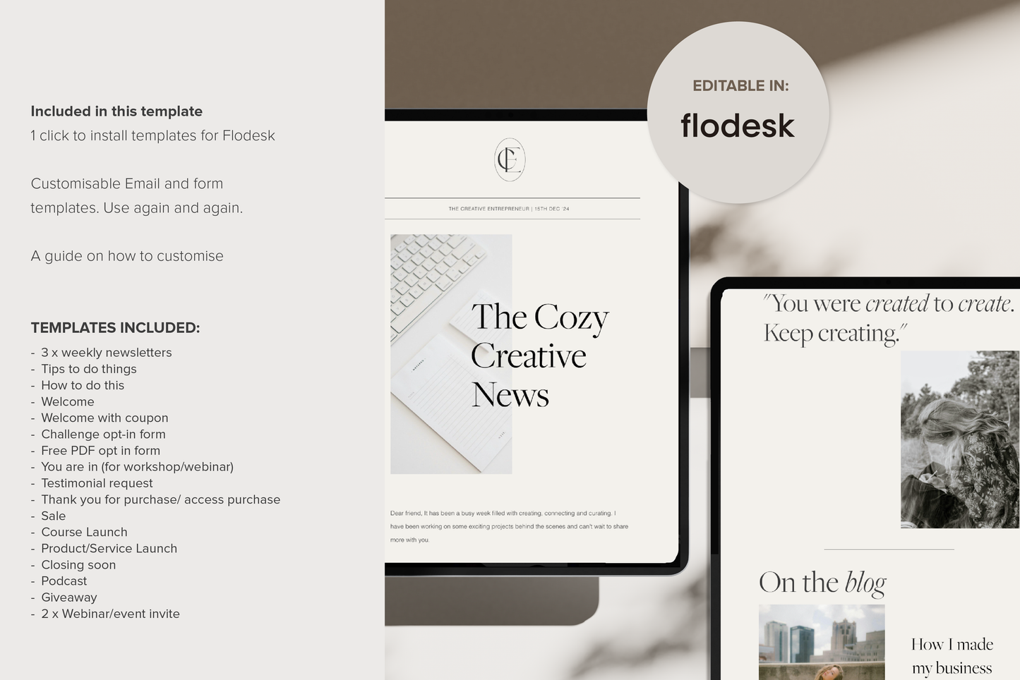 Flodesk Email Template Bundle | Marketing Email and Forms for Small Business (Digital Product)