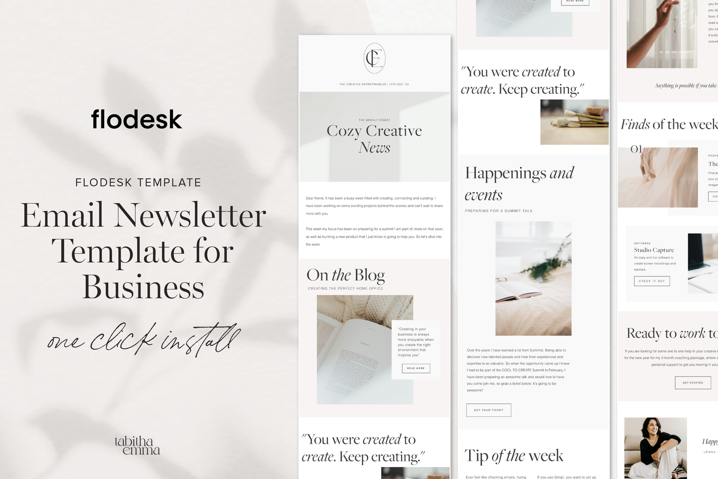 Flodesk Email Marketing Newsletter Template (Digital Download)