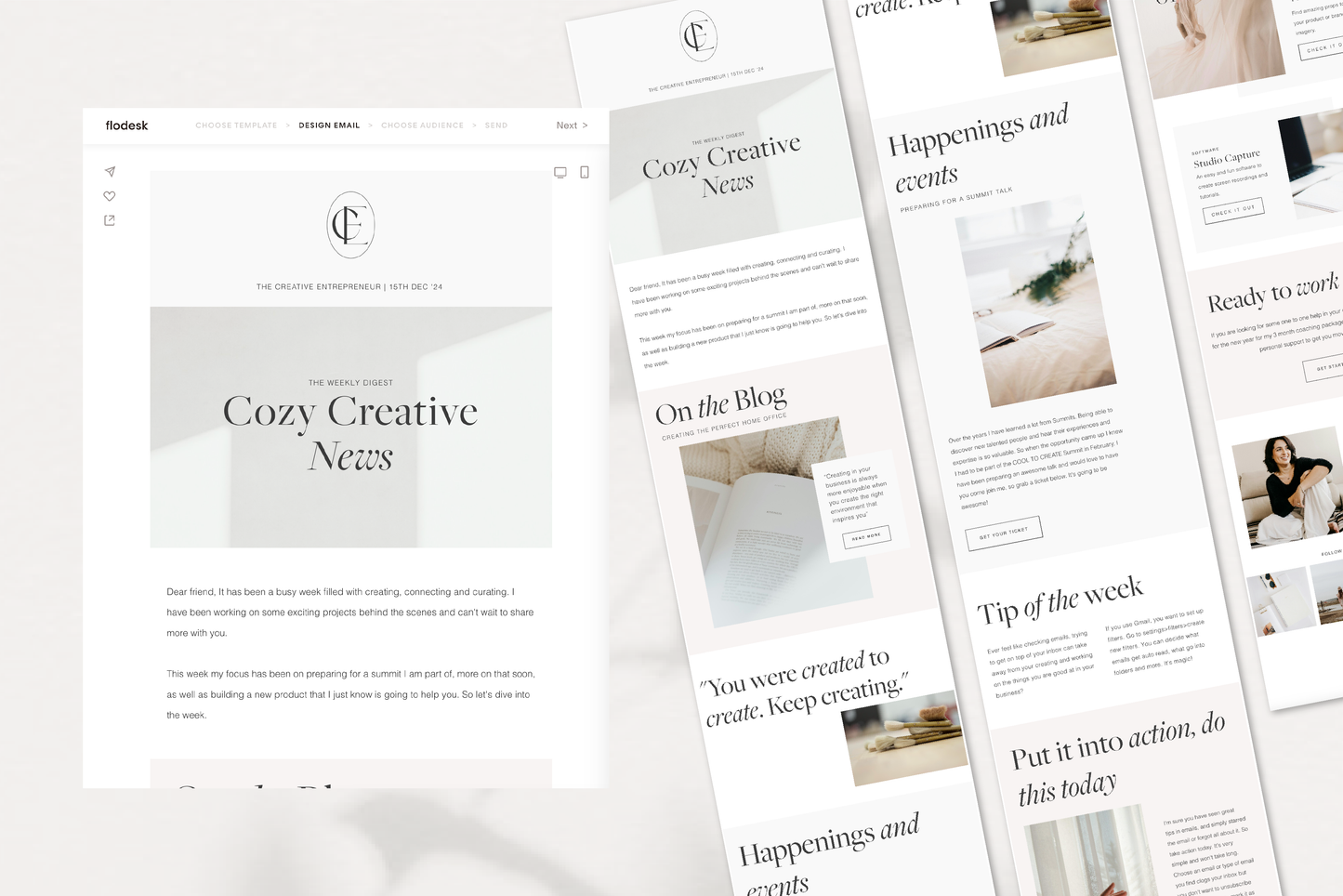 Flodesk Email Marketing Newsletter Template (Digital Download)