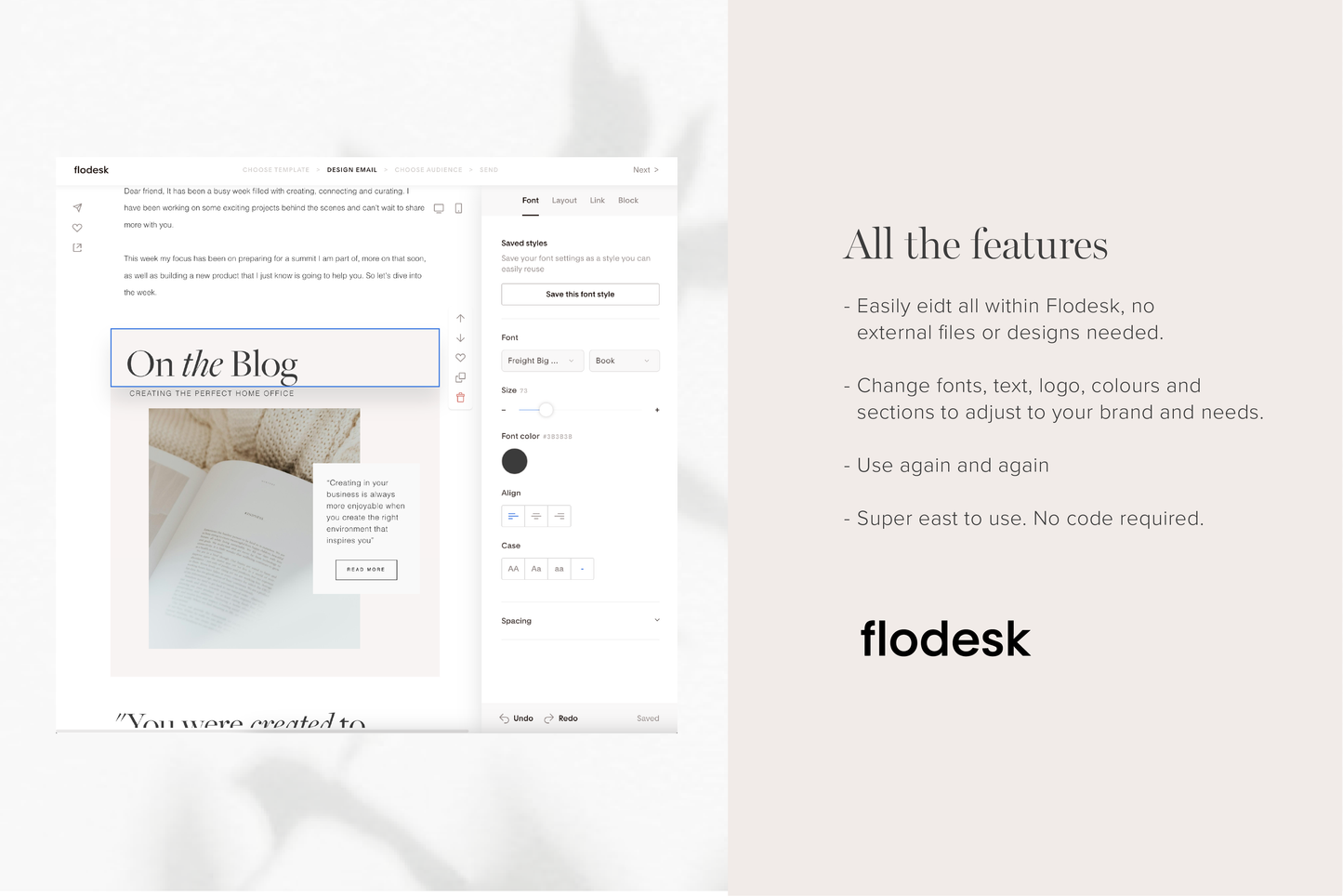 Flodesk Email Marketing Newsletter Template (Digital Download)