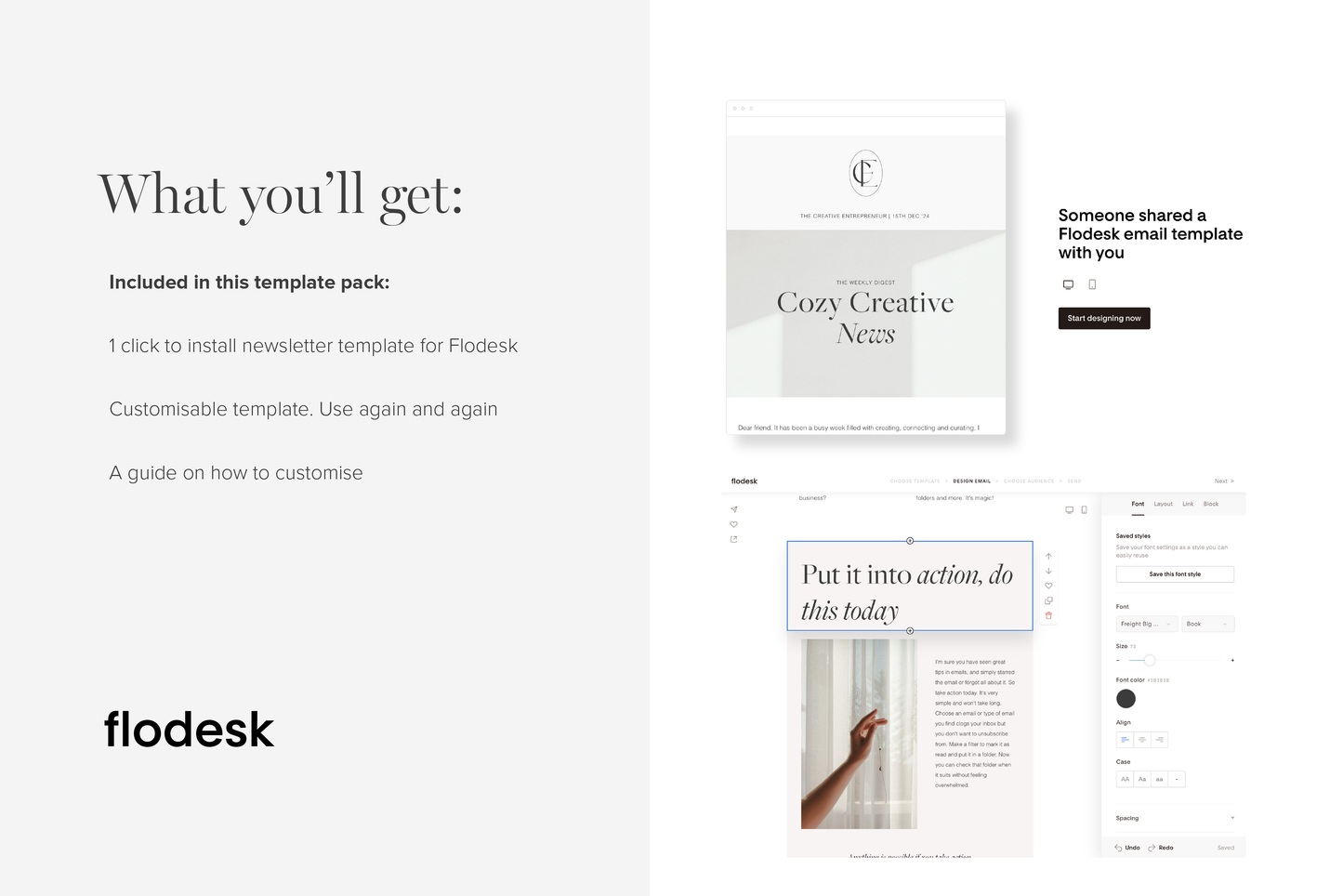 Flodesk Email Marketing Newsletter Template (Digital Download)