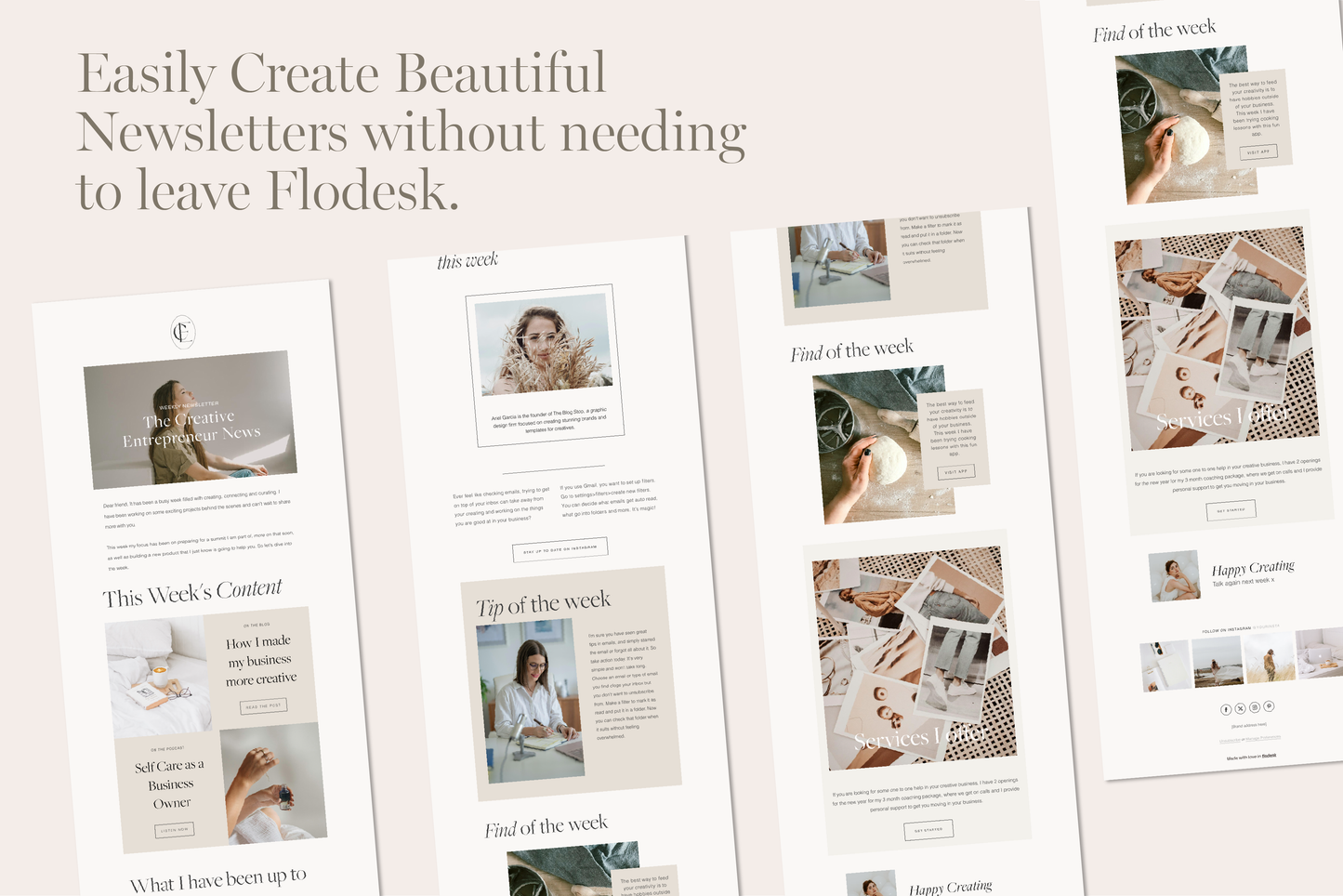 Flodesk Marketing Email Newsletter Template