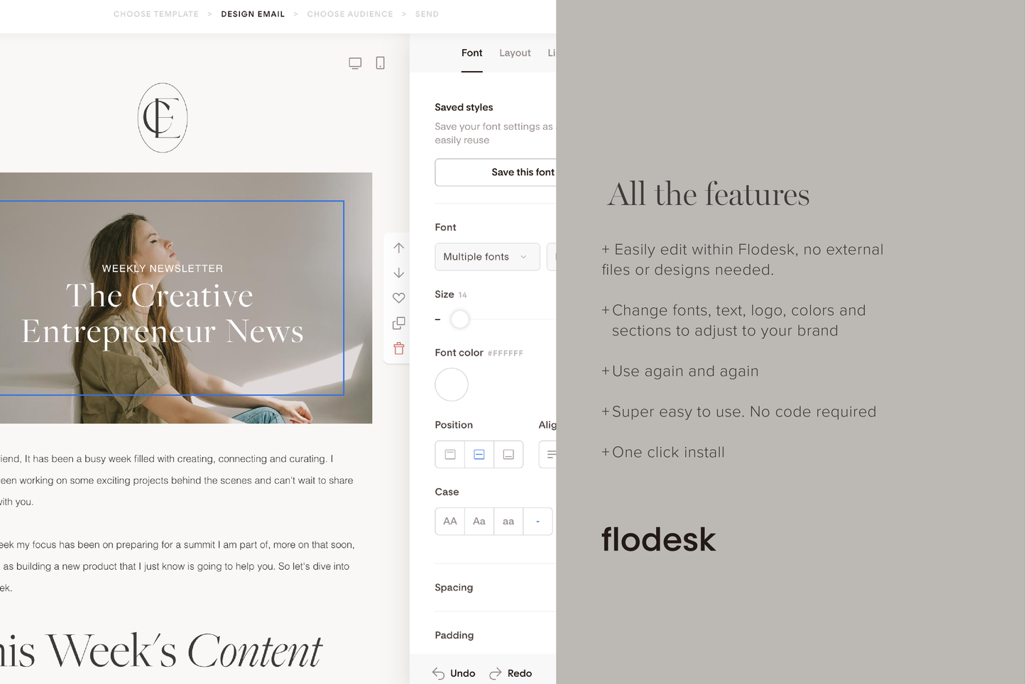 Flodesk Marketing Email Newsletter Template