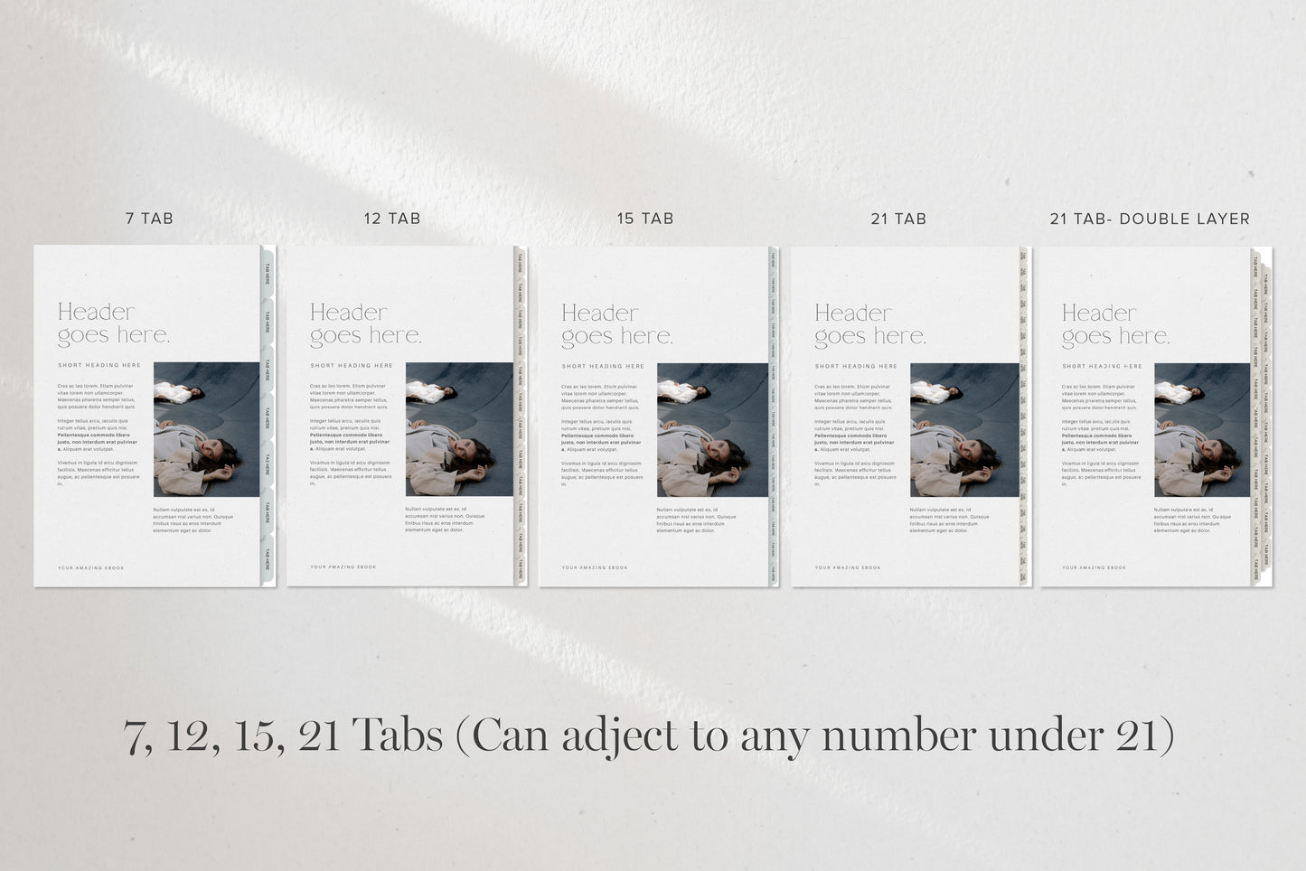 Editable Digital Tab Document Kit Canva Template