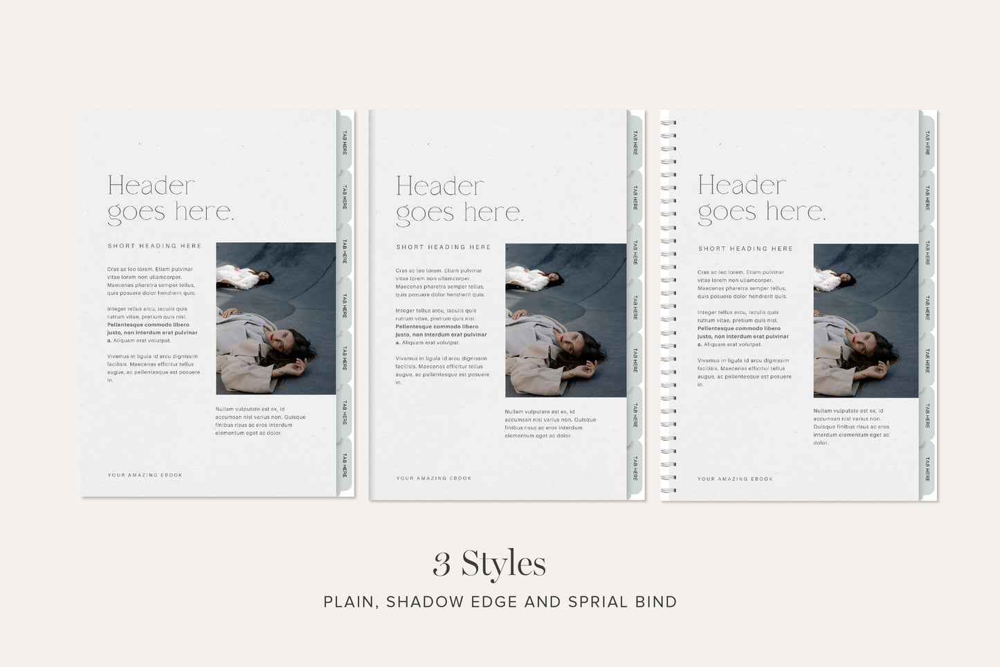 Editable Digital Tab Document Kit Canva Template