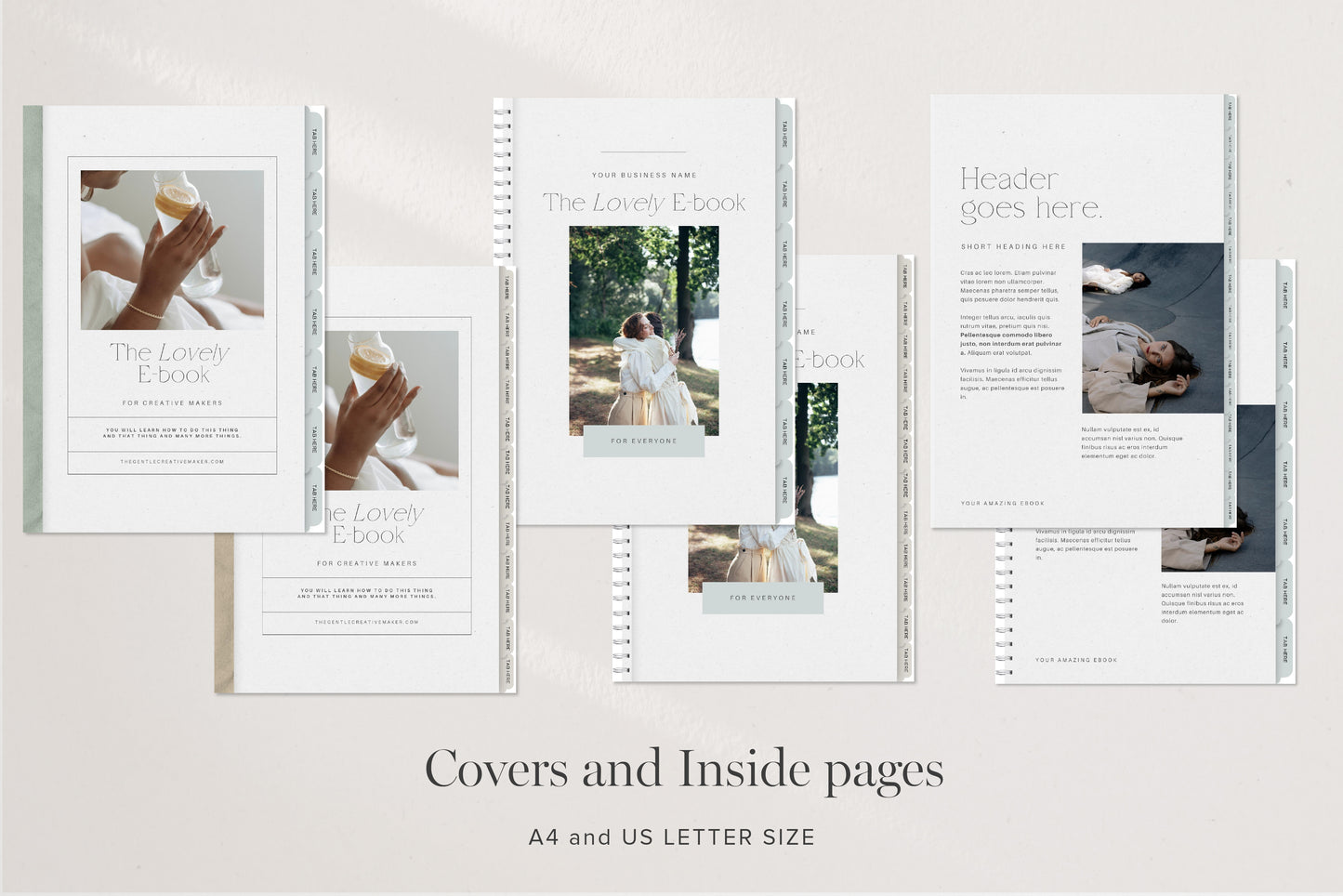 Editable Digital Tab Document Kit Canva Template