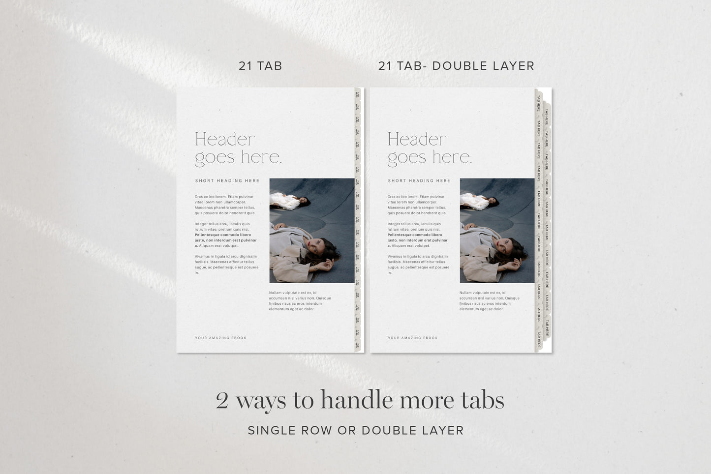 Editable Digital Tab Document Kit Canva Template