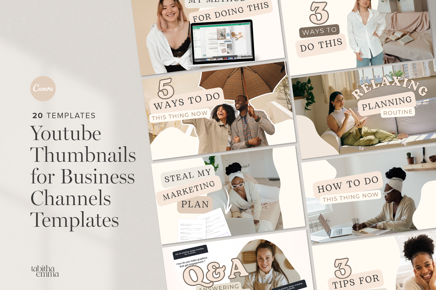 Youtube Thumbnail Canva Template for Business and Coaches Channels