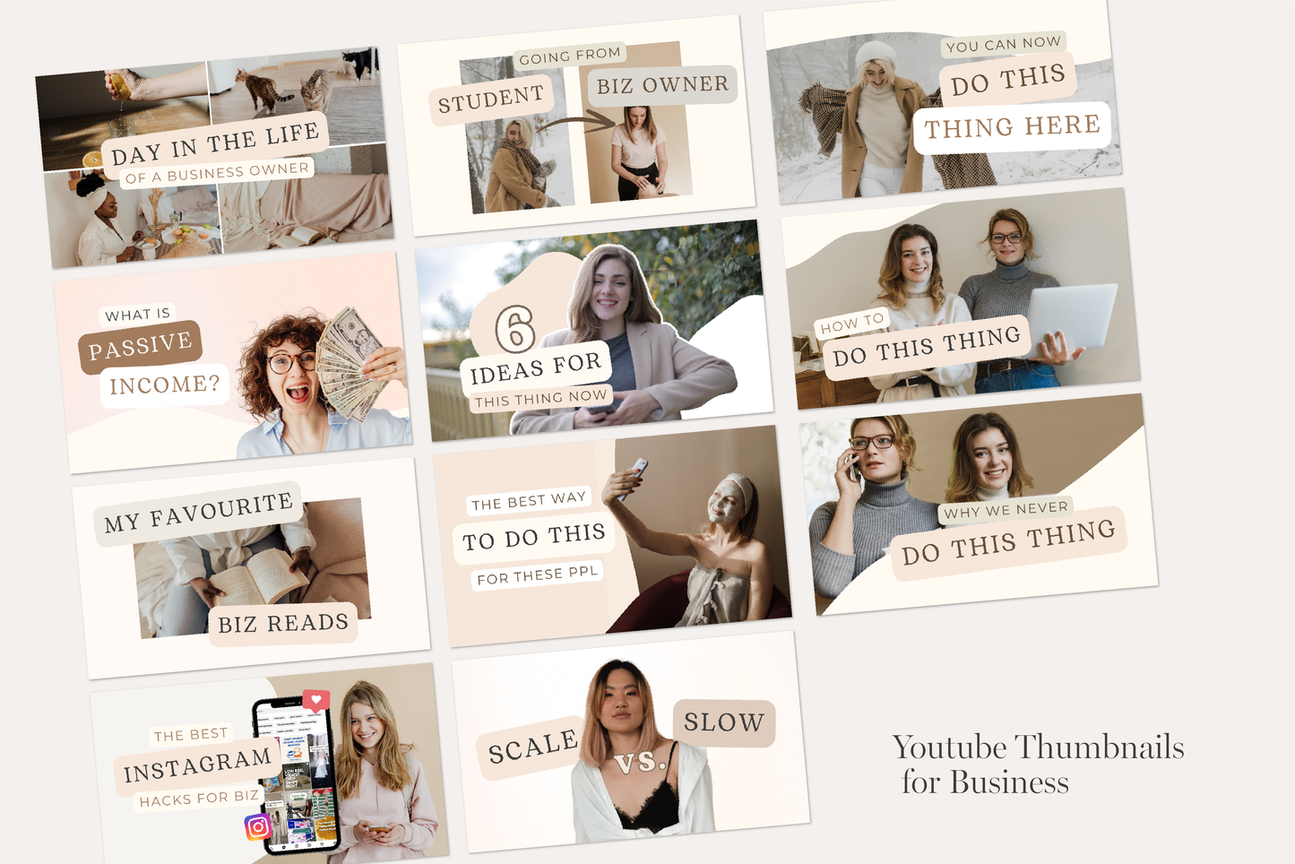 Youtube Thumbnail Canva Template for Business and Coaches Channels