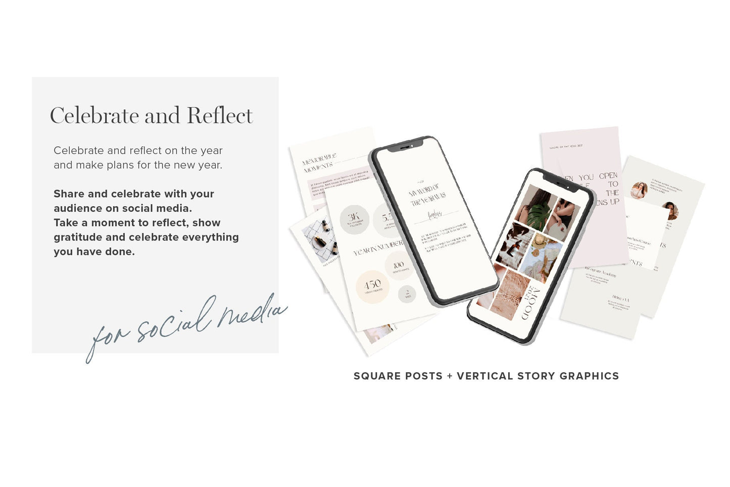 Year in Review Social Media Template (Digital Download)