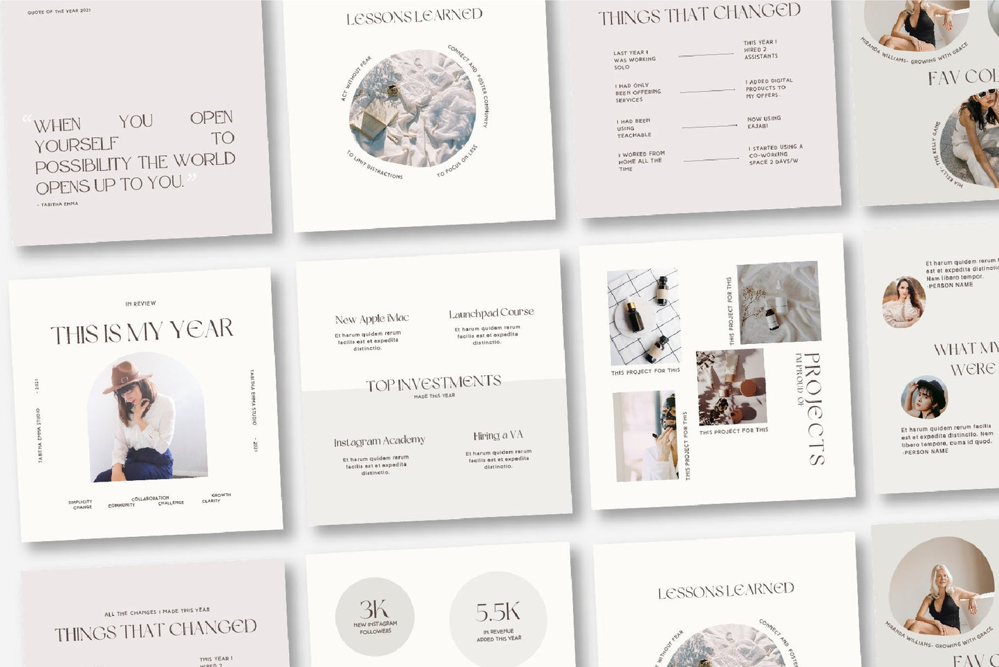 Year in Review Social Media Template (Digital Download)