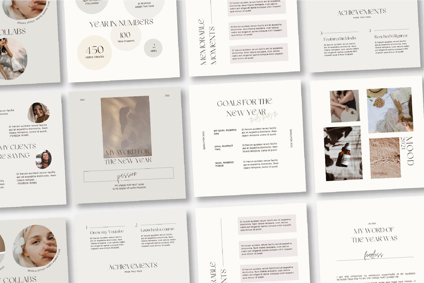 Year in Review Social Media Template (Digital Download)