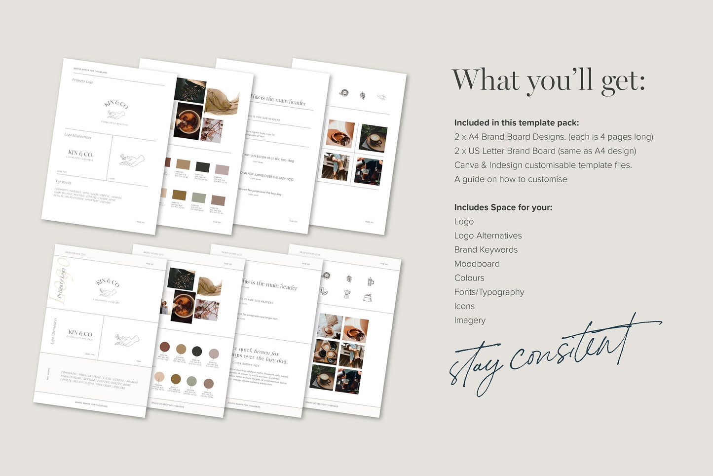Brand Boards - Style Tiles Templates (Digital Download)