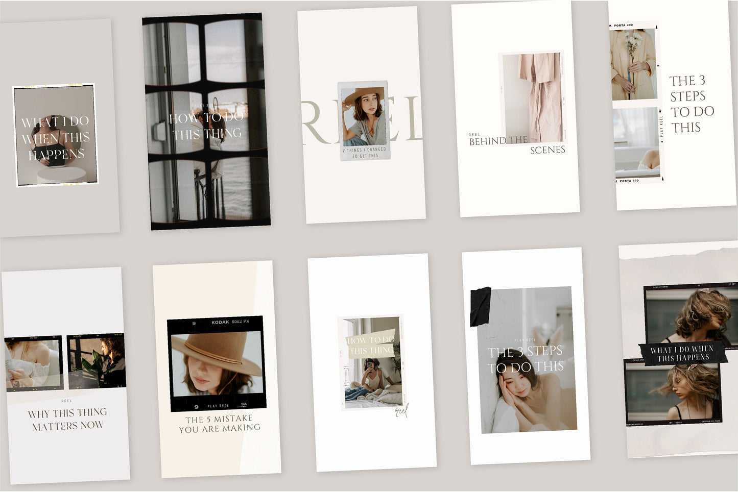 Instagram Reel Cover Templates for Canva Retro Vintage Film Aesthetic (Digital Download)