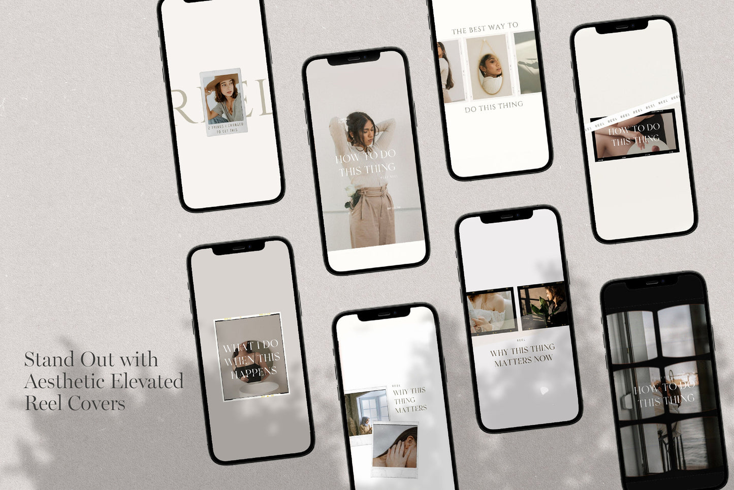 Instagram Reel Cover Templates for Canva Retro Vintage Film Aesthetic (Digital Download)