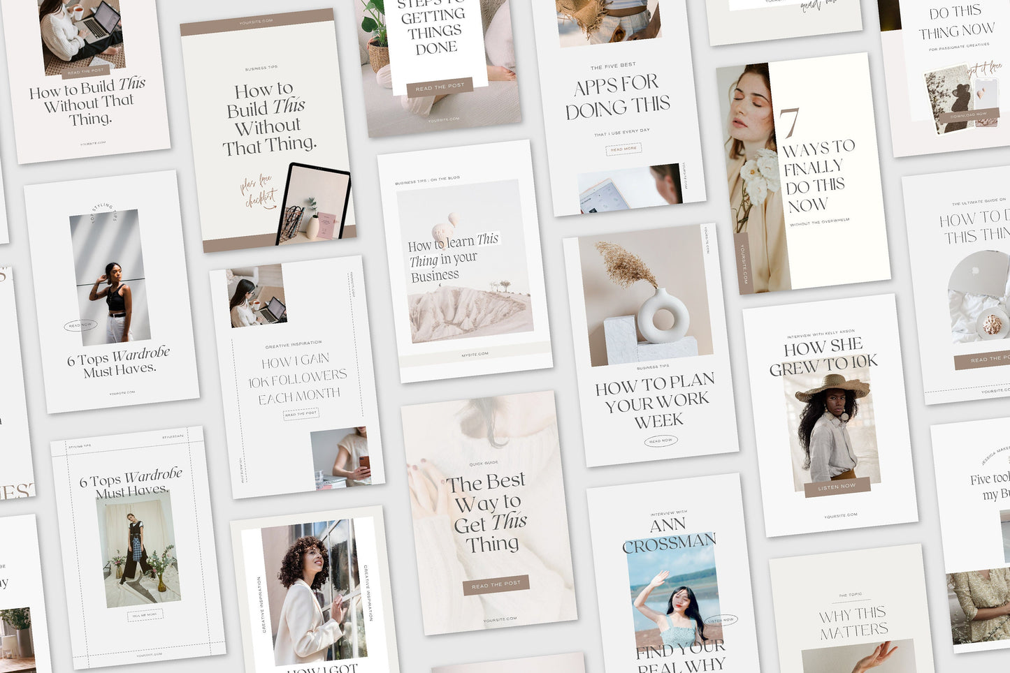 Pinterest Pin Templates for Canva (Digital Download)