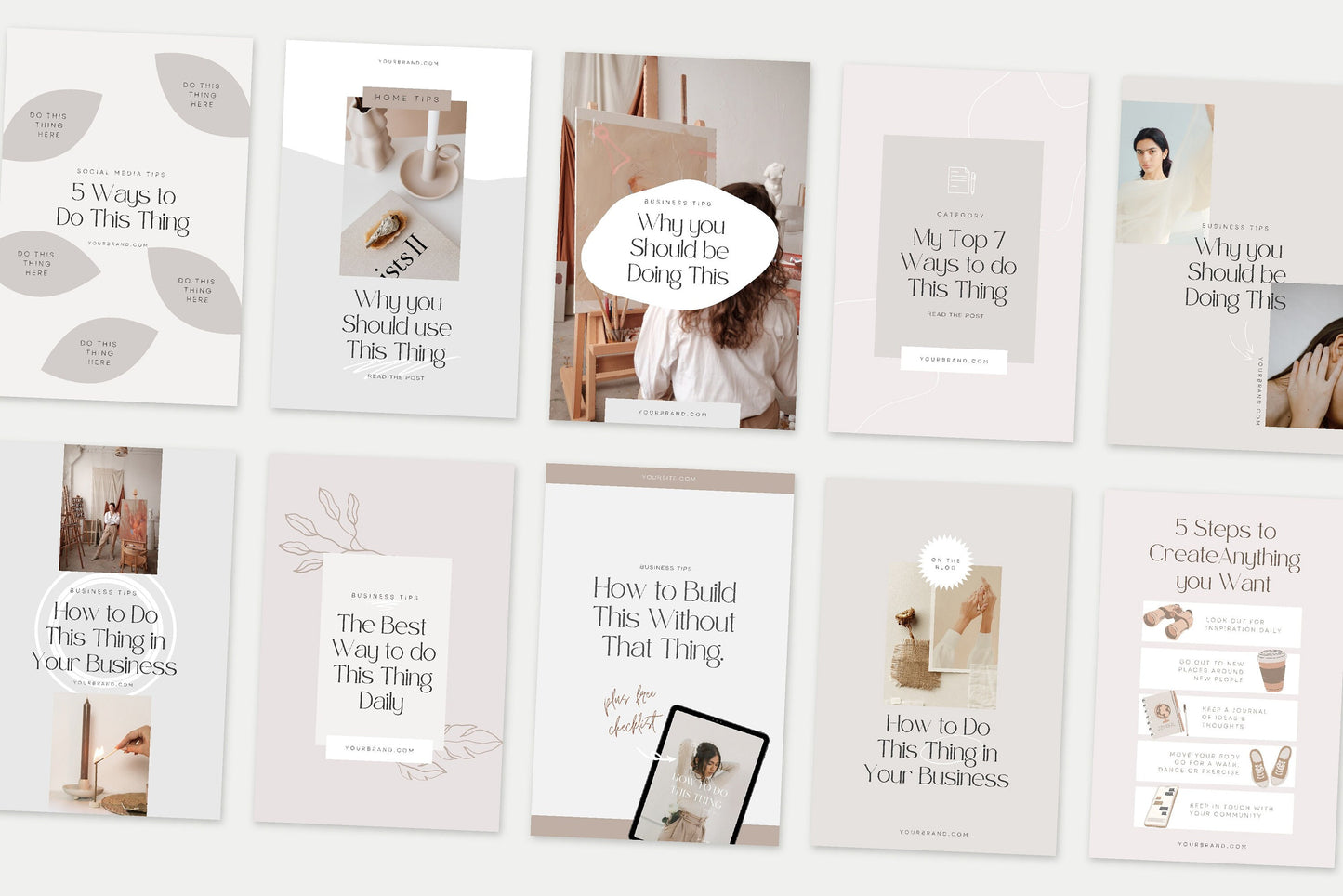 Animated Pinterest Video Pin Templates for Canva (Digital Download)