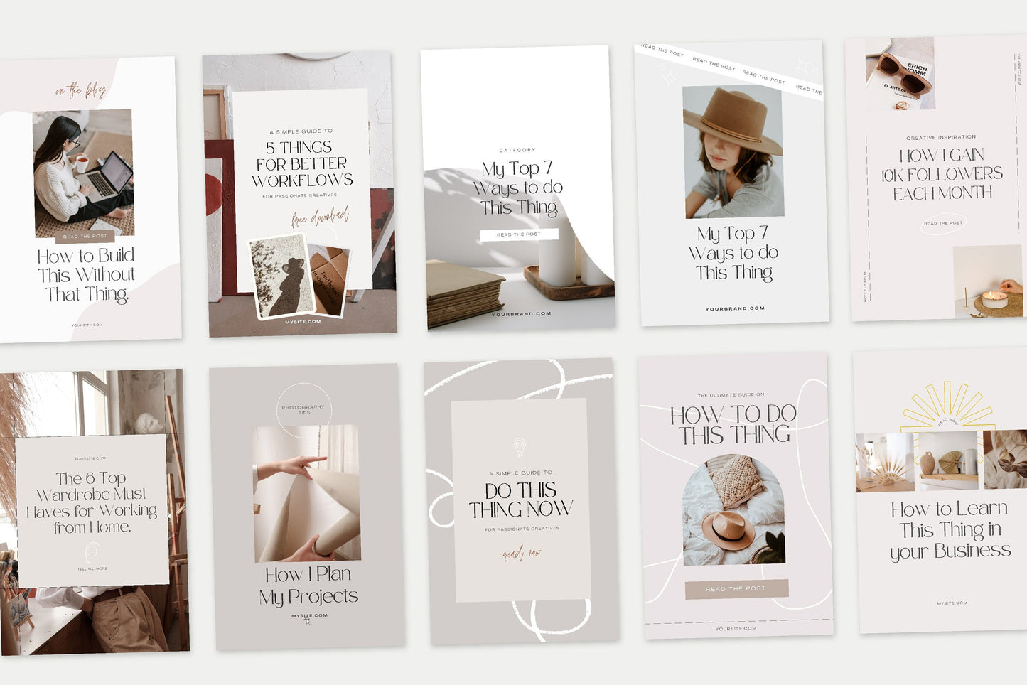 Animated Pinterest Video Pin Templates for Canva (Digital Download)