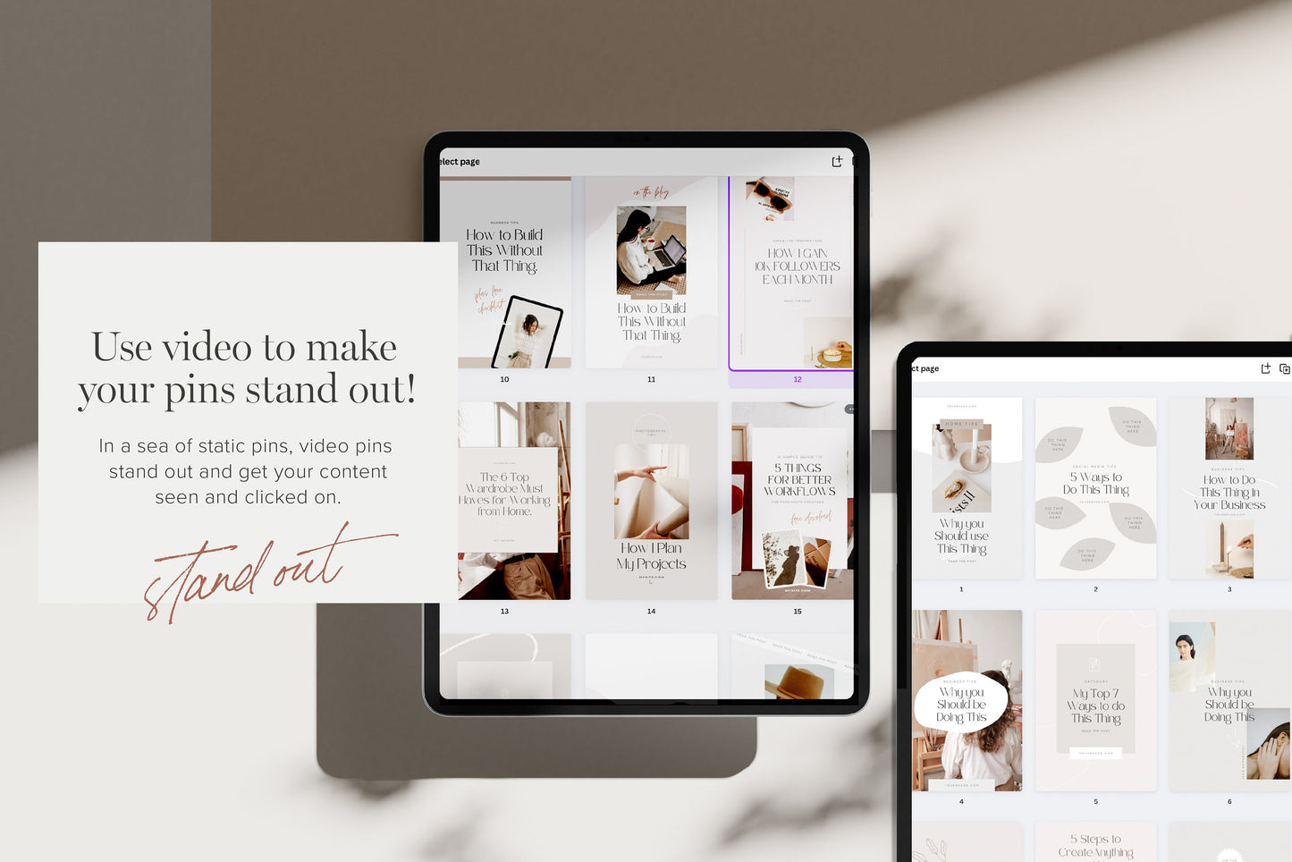Animated Pinterest Video Pin Templates for Canva (Digital Download)