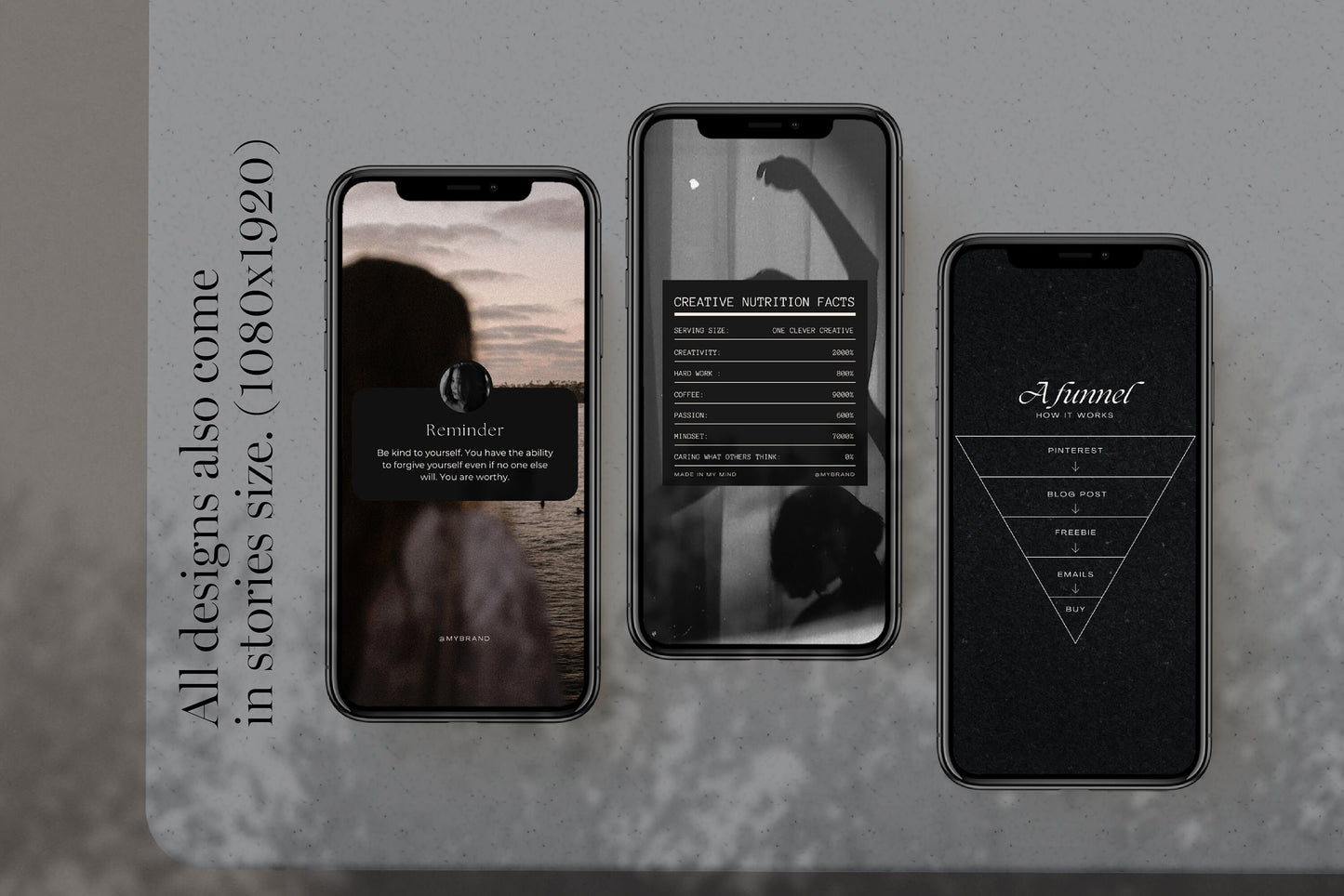 dark instagram stories templates canva