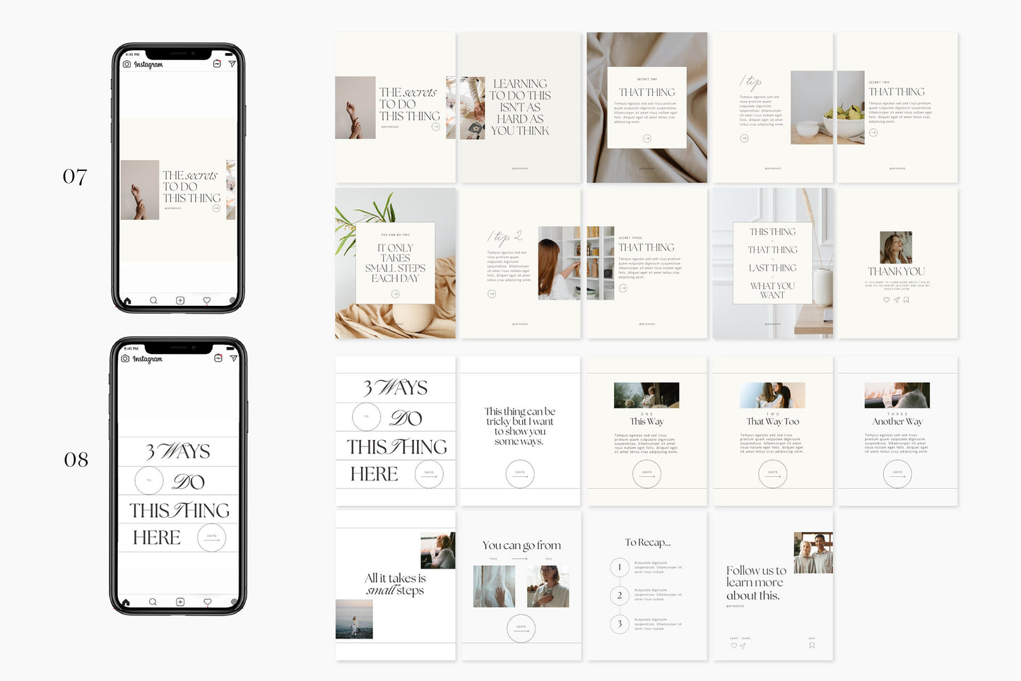 Instagram Carousel Coach Templates for Canva (Digital Download)