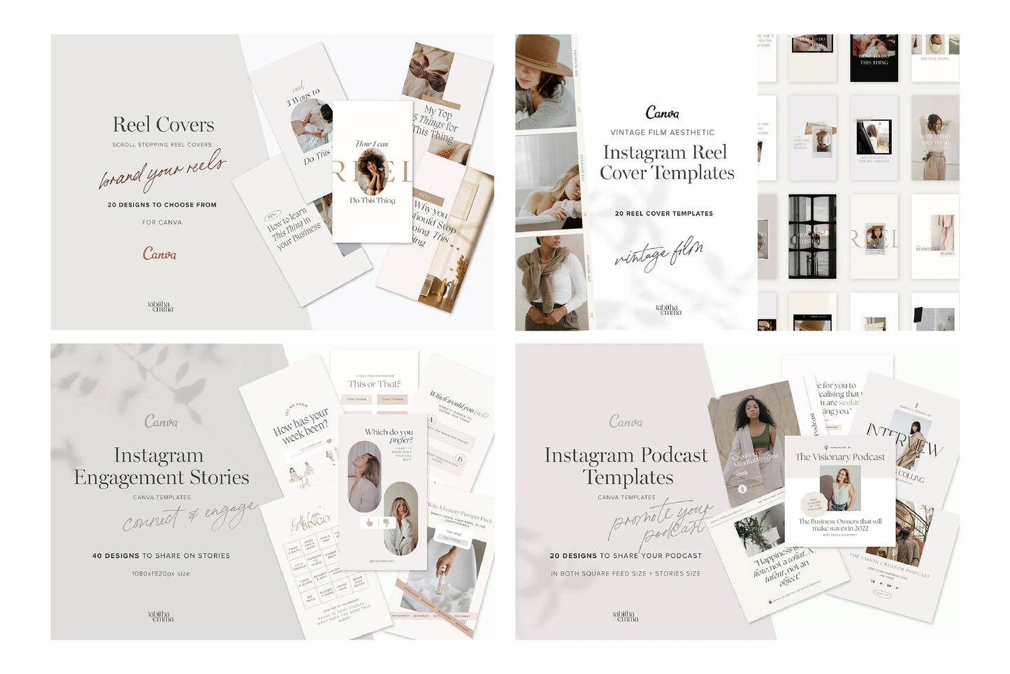 Instagram Canva Templates Bundle (Digital Download)