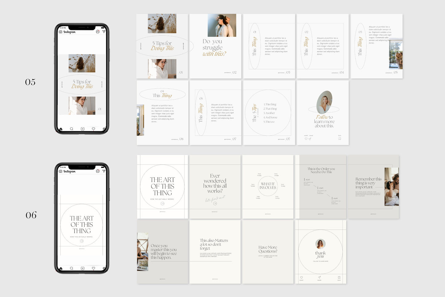 Instagram Carousel Coach Templates for Canva (Digital Download)