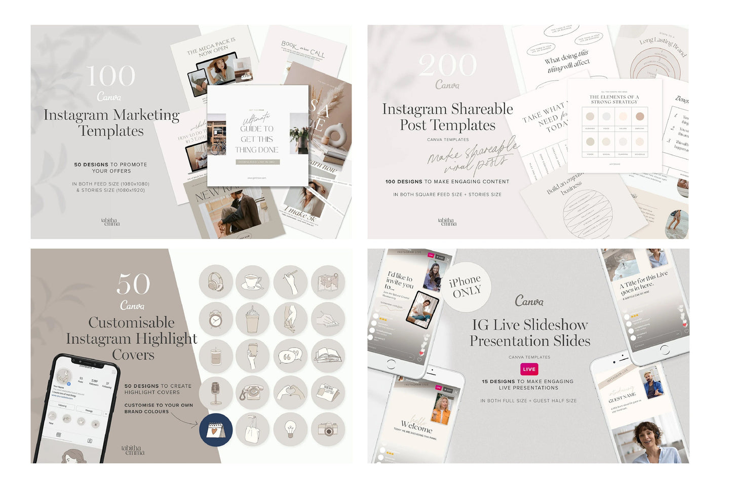 Instagram Canva Templates Bundle (Digital Download)