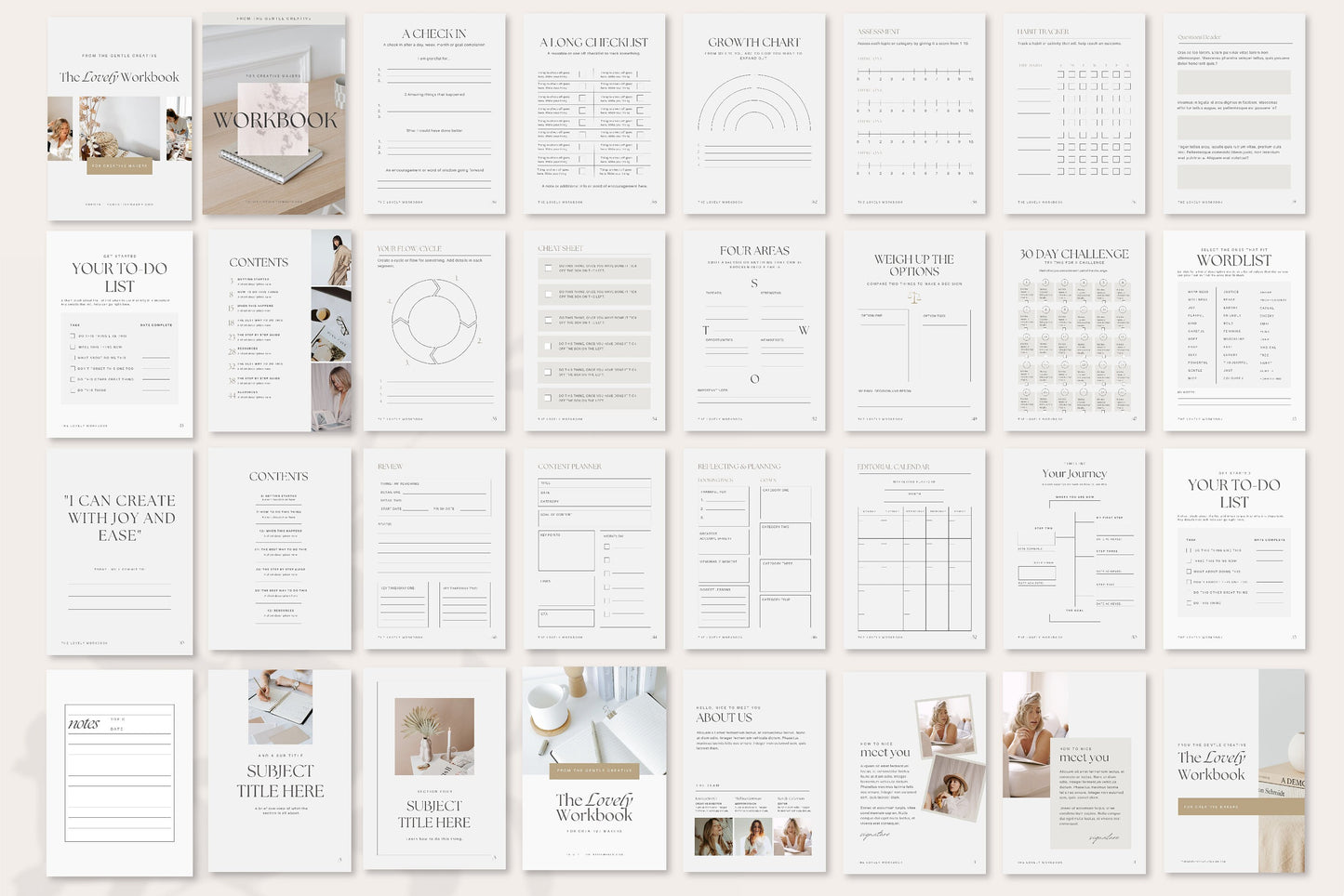 Editable Canva Workbook and Ebook Template Bundle 120 pages (Digital Download)