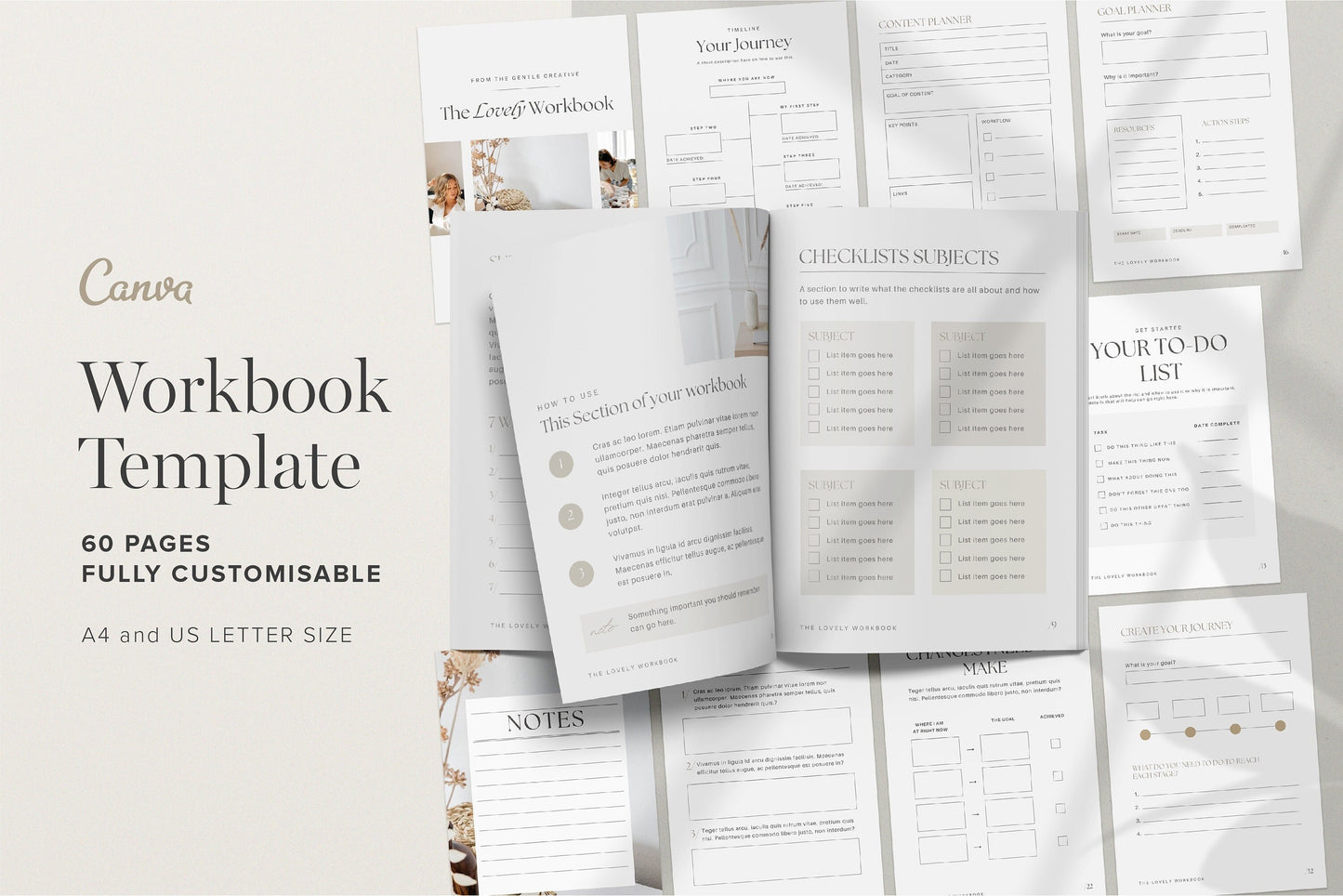 Editable Workbook Canva Template