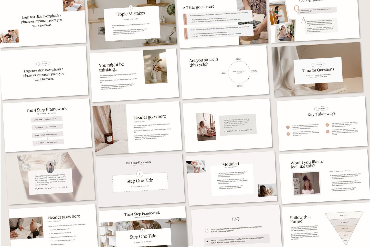 Webinar and Course Presentation 100 Slide Deck Canva, Keynote and Powerpoint