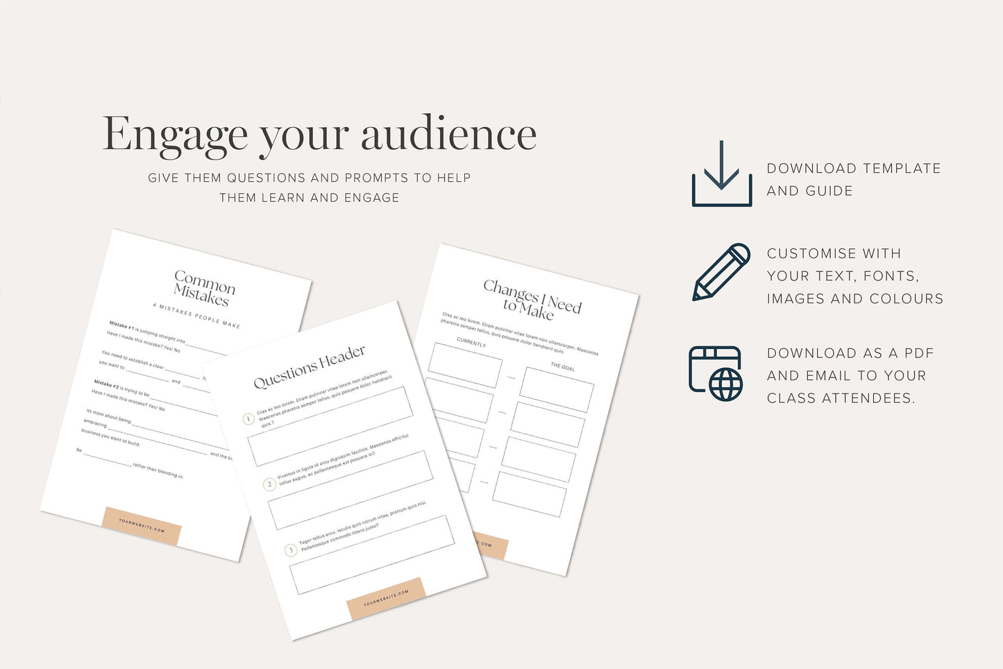 Editable Canva Webinar Workshop Workbook Template (Digital Download)