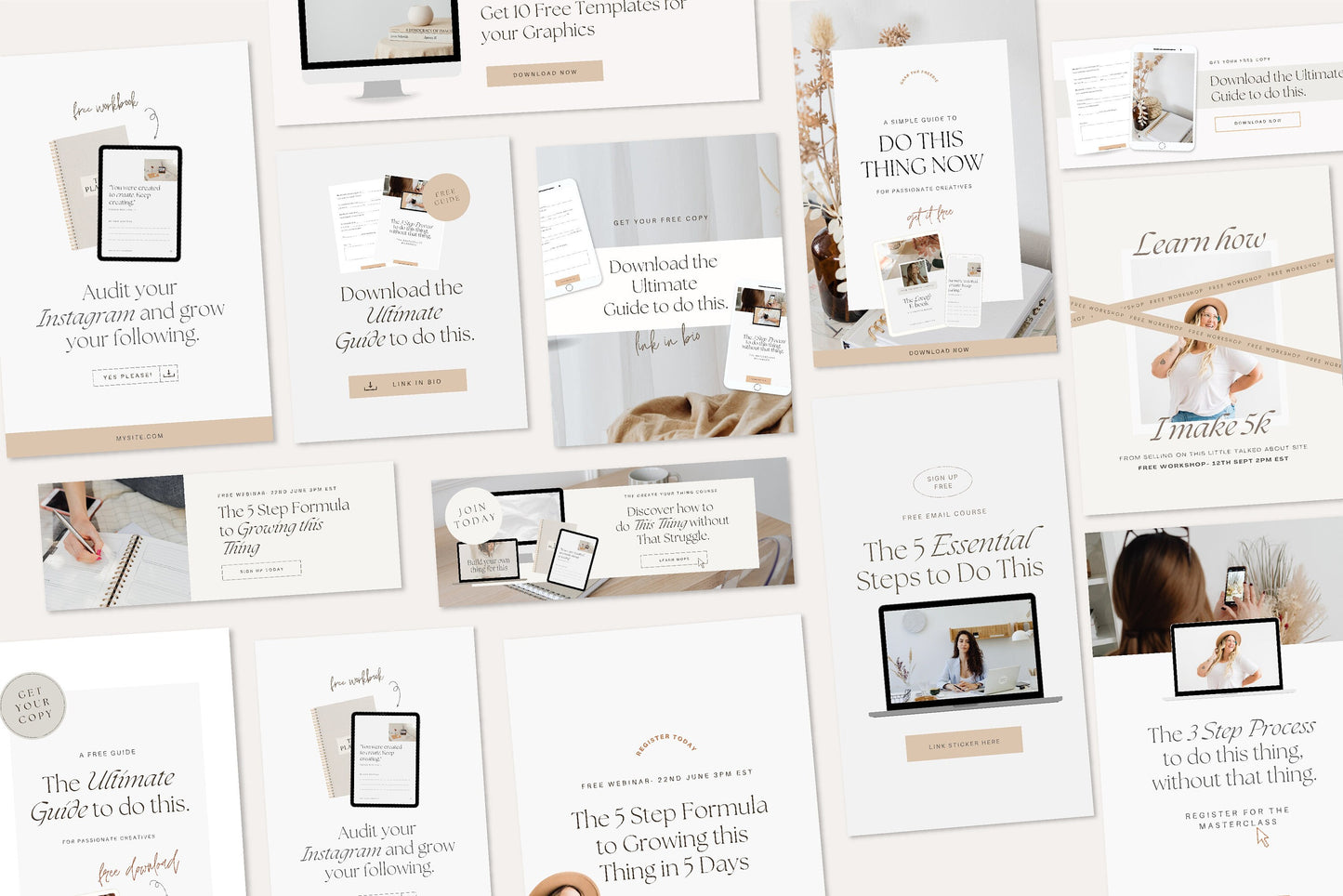 Course Creator Bundle Canva Templates (digital download)