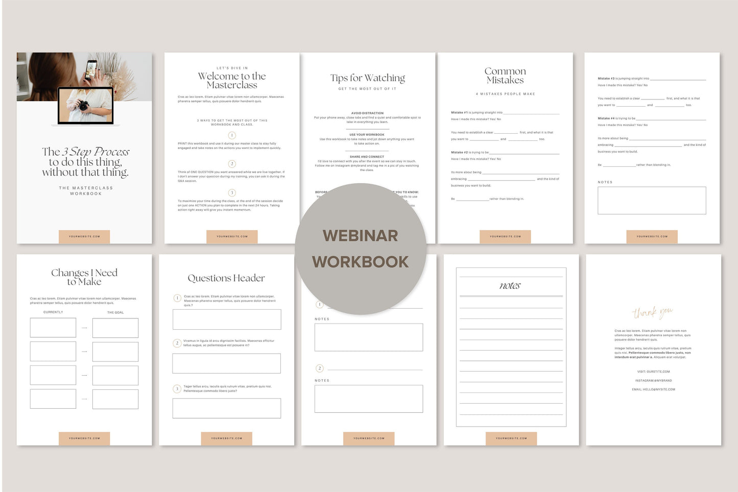 Lead Magnet Bundle Templates | Opt in ebook, workbook, webinar and promotion Canva Templates (Digital Download)