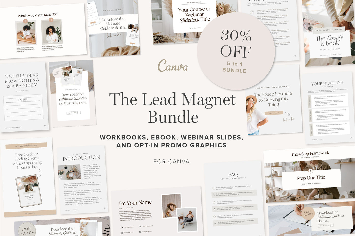Lead magnet canva template bundle