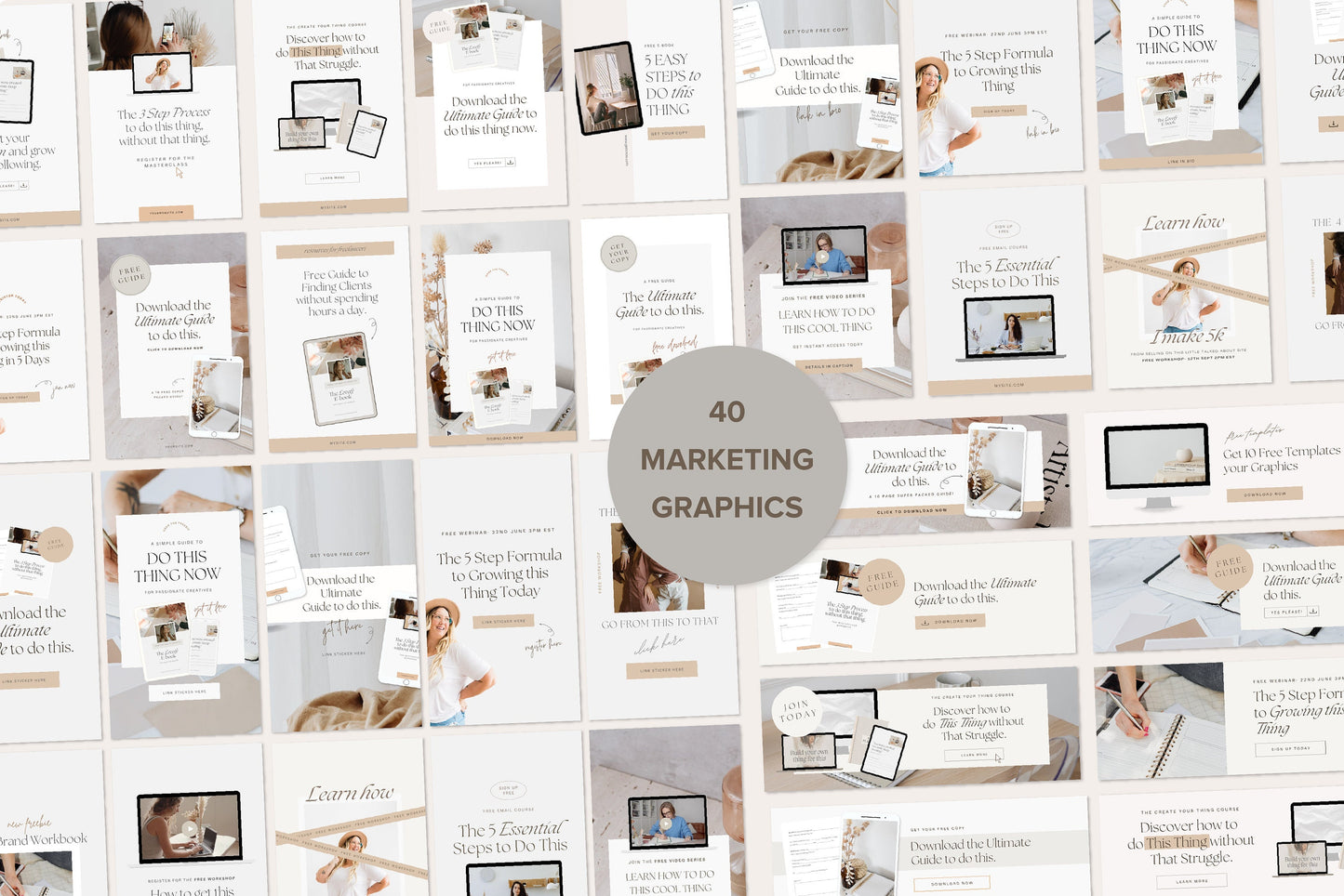 Lead Magnet Bundle Templates | Opt in ebook, workbook, webinar and promotion Canva Templates (Digital Download)