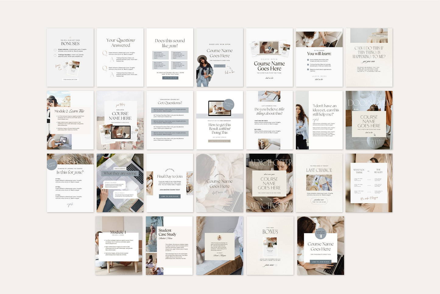 Course Creator Bundle Canva Templates (digital download)