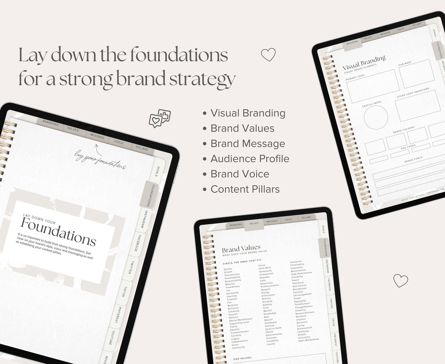 Social Media Digital Goal Planner for Business Owner PDF - Goodnotes Noteshelf and Notability (Digital Download)