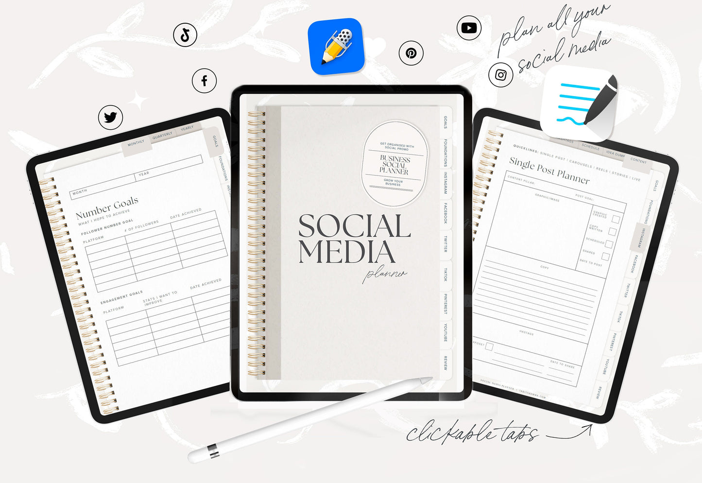 Digital social media planner for small business