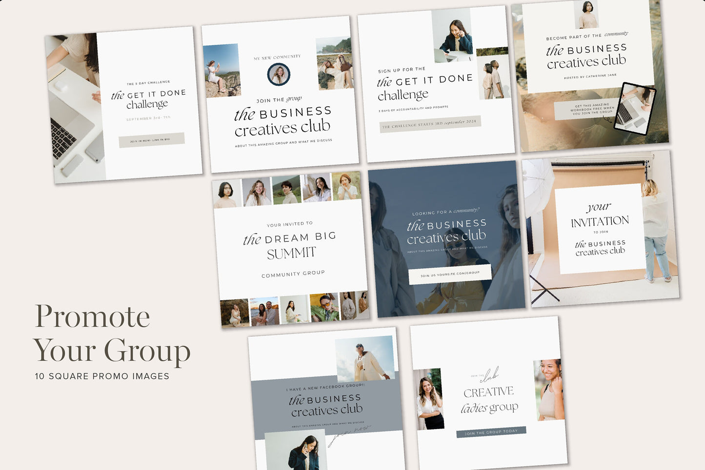 Facebook Group Canva Templates 40 Graphics (Digital Download)