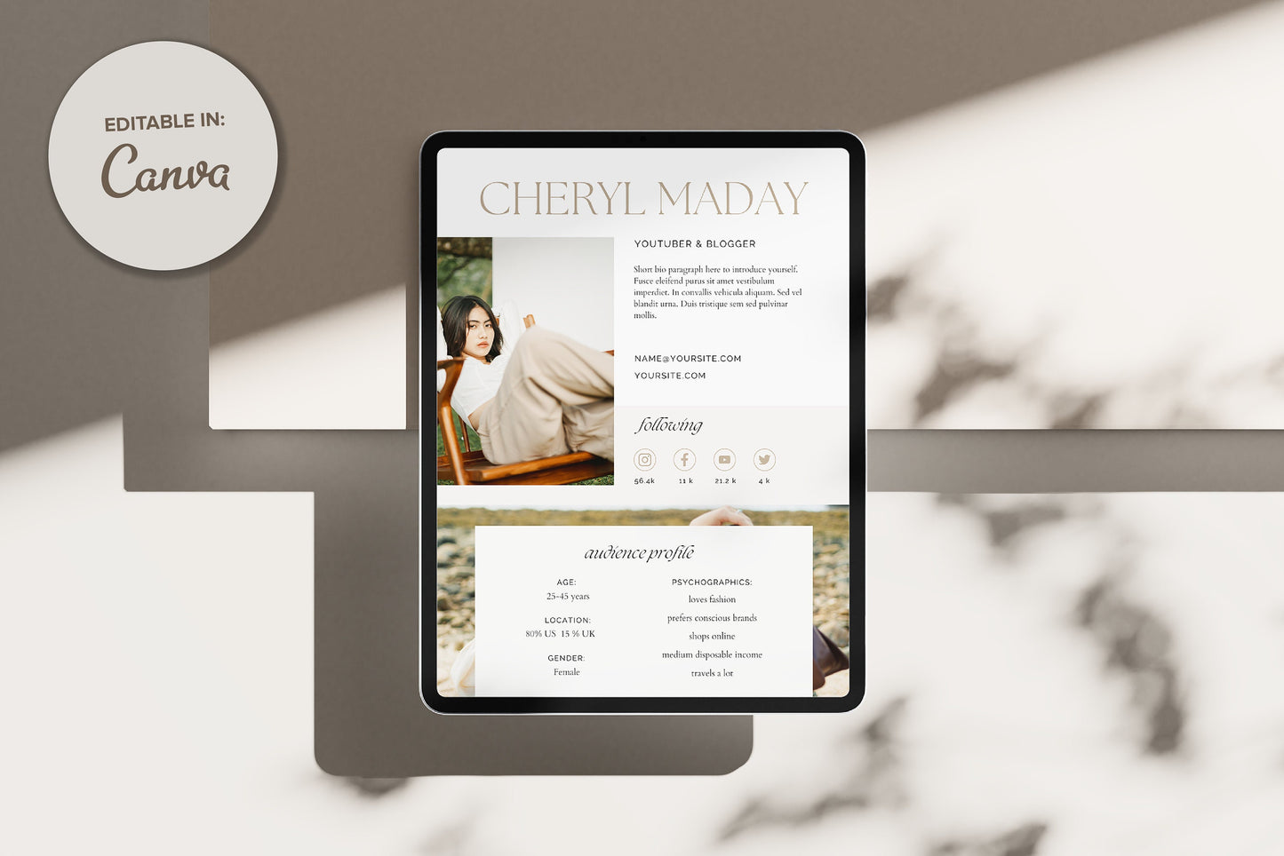 2 Page Media Kit Canva Template (Digital Download)