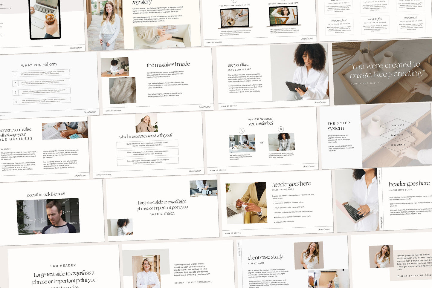 Webinar, Masterclass and Course Presentation 100 Slide Deck | Canva, Keynote & Powerpoint (Digital Download)